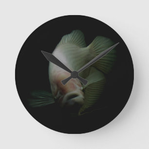 Fish in Tank Portrait Round Clock
