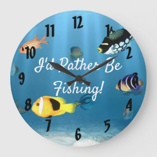 Fish In The Ocean Large Clock