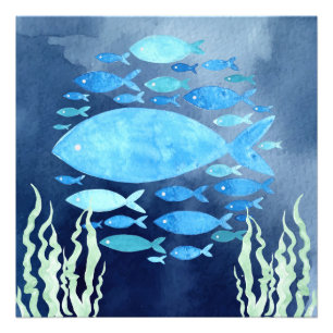 Fish In The Sea Stretched Canvas Print