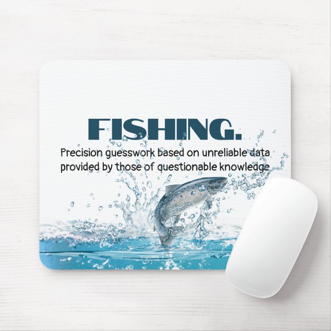 Fish In Water with Quote Mouse Mat (With Mouse)