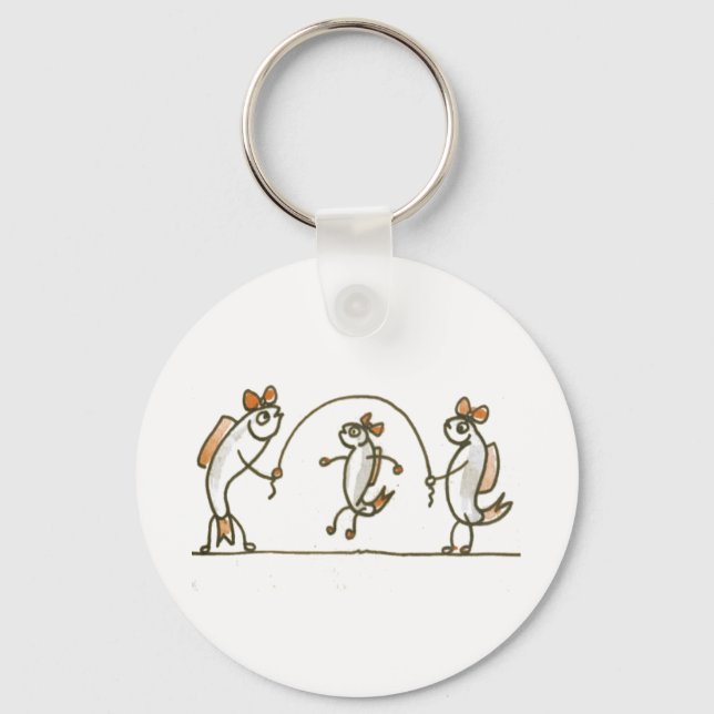 Fish Jumping Rope Key Ring (Front)