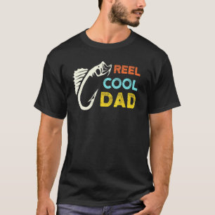 Fish Largemouth Bass Fishing Hooks Reel Cool Dad F T-Shirt