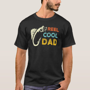 Fish Largemouth Bass Fishing Hooks Reel Cool Dad F T-Shirt