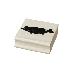Fish / Largemouth Bass Rubber Stamp
