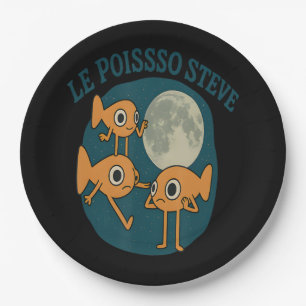 Fish Le Poisson Steve Funny Fish Paper Plate