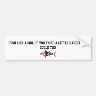 Fish Like a Girl Bumper Sticker