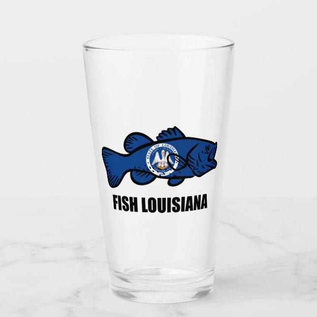 Fish Louisiana Glass (Front)