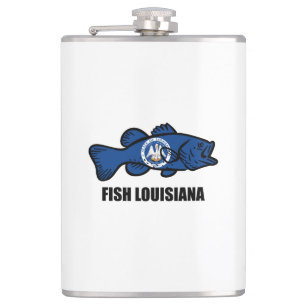 Fish Louisiana Hip Flask
