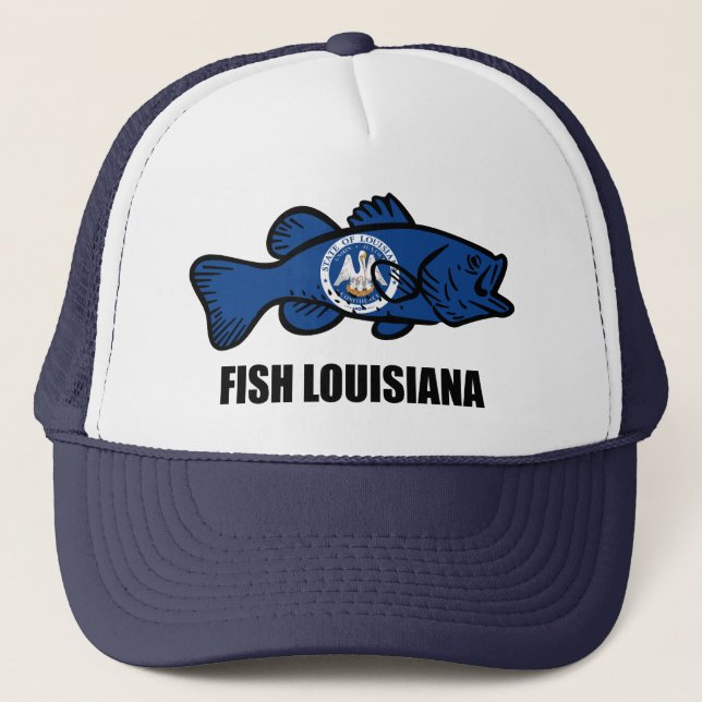 Fish Louisiana Trucker Hat (Front)