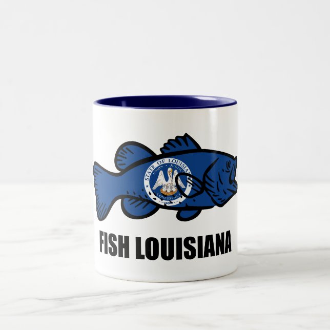 Fish Louisiana Two-Tone Coffee Mug (Center)