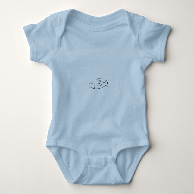 Fish Lover - Fish Baby Bodysuit (Front)