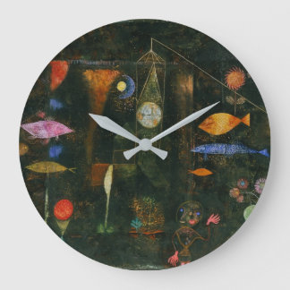 Fish Magic - Paul Klee Large Clock