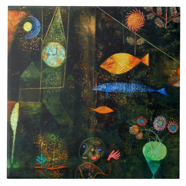 Fish Magic, Paul Klee Tile (Front)