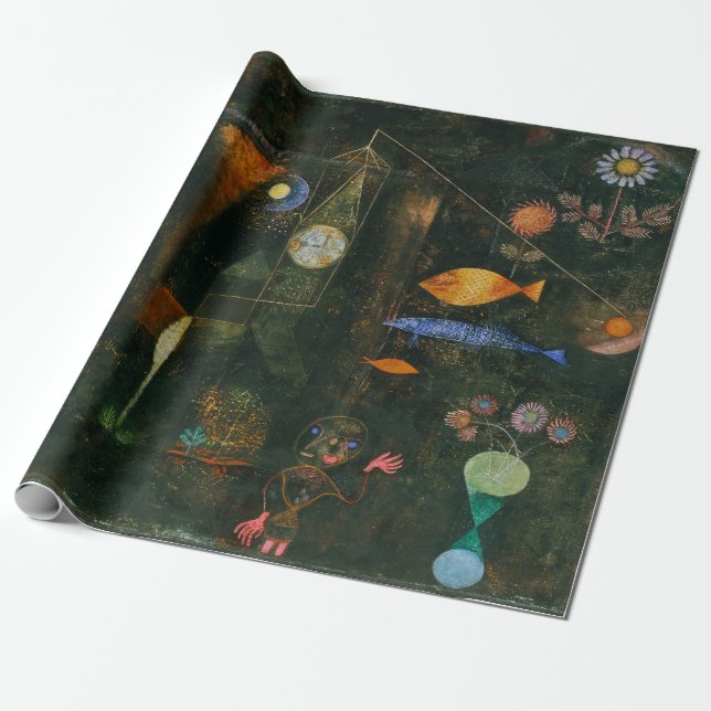 Fish Magic - Paul Klee Wrapping Paper (Unrolled)