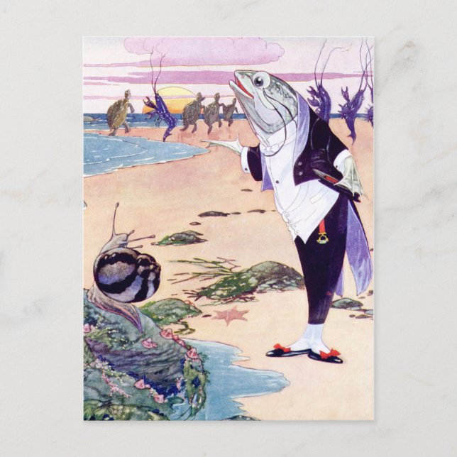 Fish Maitre'D at the Lobster Quadrille Postcard (Front)