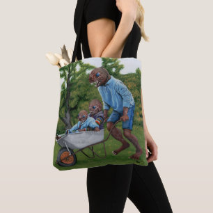 Fish Man Autumn Fun Fantasy Art Graphic Tote Bag
