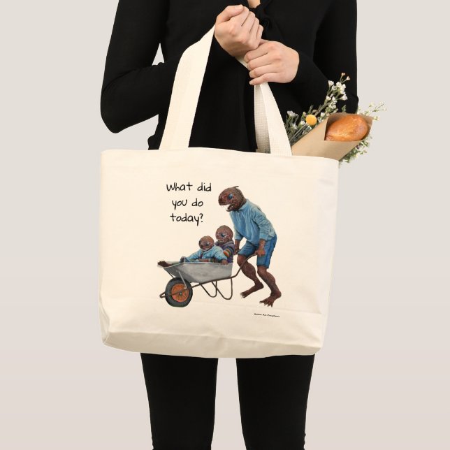 Fish Man Autumn Fun Fantasy Art Tote Bag (Front (Product))