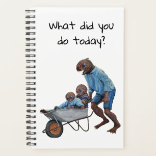 Fish Man Autumn Fun Ride Fantasy Art Planner