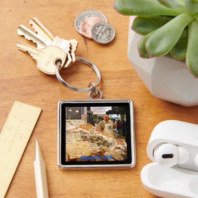 Fish Market Seattle Washington Key Ring (Desk)