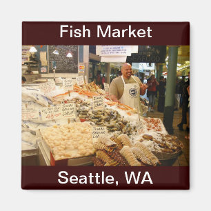 Fish Market Seattle Washington Magnet