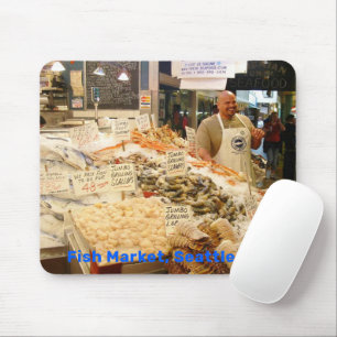Fish Market Seattle Washington Mouse Mat