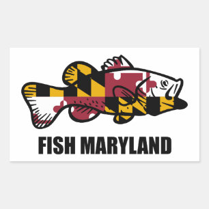 Fish Maryland Rectangular Sticker