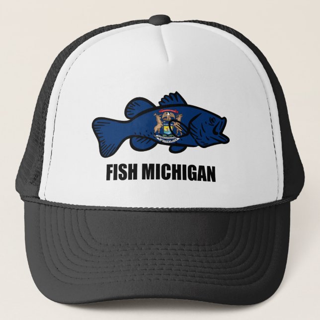 Fish Michigan Trucker Hat (Front)