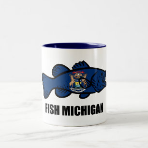 Fish Michigan Two-Tone Coffee Mug