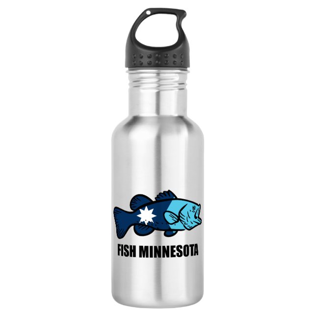 Fish Minnesota 532 Ml Water Bottle (Front)