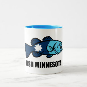 Fish Minnesota Two-Tone Coffee Mug