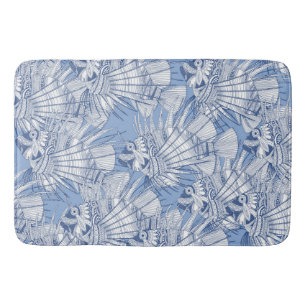 fish mirage blue bath mat