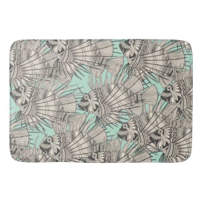 fish mirage mint bath mat (Front)