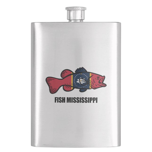 Fish Mississippi Hip Flask (Front)