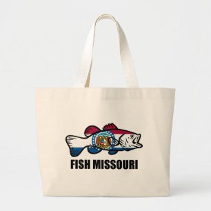 Fish Missouri Large Tote Bag