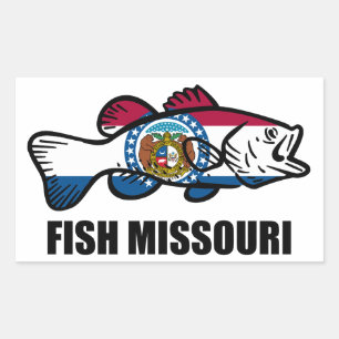 Fish Missouri Rectangular Sticker