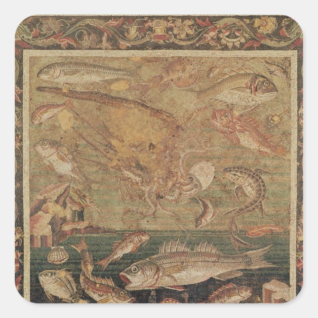 Fish, Molluscs and Crustacea Square Sticker (Front)