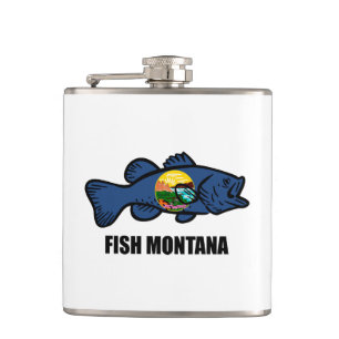Fish Montana Bass Hip Flask