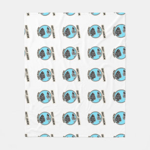 Fish More Worry Less Fleece Blanket
