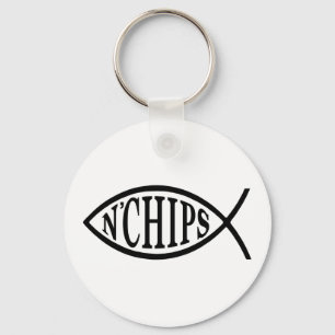 Fish N' Chips Fish Key Ring