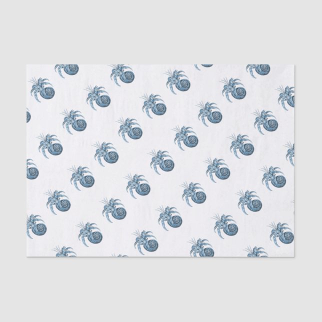 Fish nautical coastal ocean beach gift wrapping tissue paper (Front)