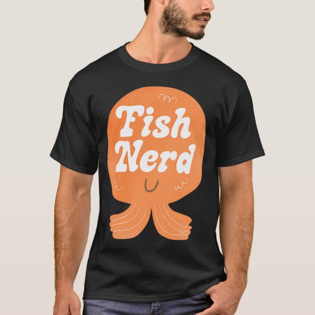 Fish Nerd Badge T-Shirt (Front)