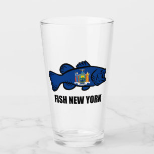 Fish New York Bass Glass