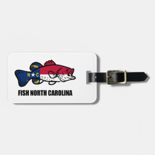 Fish North Carolina Luggage Tag