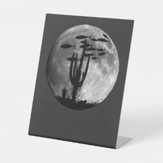 Fish of the Moonlit Sky Pedestal Sign