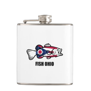 Fish Ohio Hip Flask