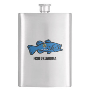 Fish Oklahoma Hip Flask