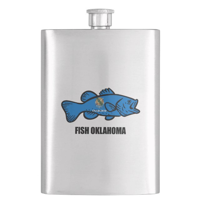 Fish Oklahoma Hip Flask (Front)