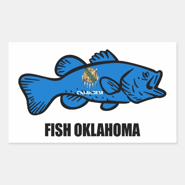 Fish Oklahoma Rectangular Sticker (Front)