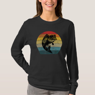 Fish On Bass Fishing Vintage Distressed Retro Desi T-Shirt