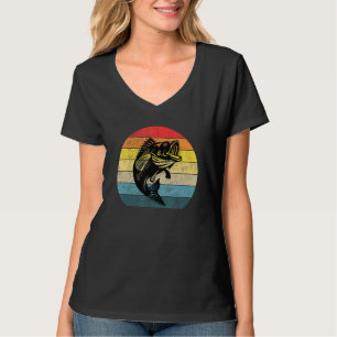 Fish On Bass Fishing Vintage Distressed Retro Desi T-Shirt